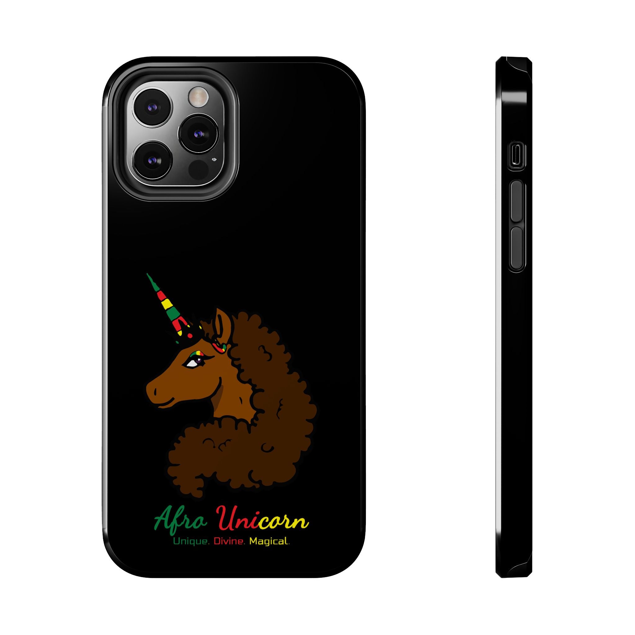 iPhone Case - Afro Unicorn Celebrate Black 365 Design