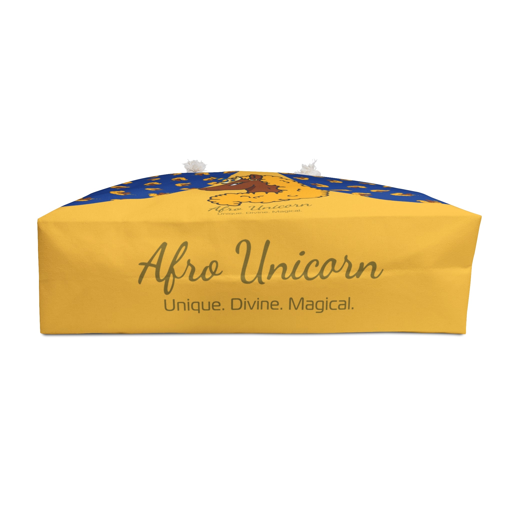 Weekender Bag Afro Unicorn Blue & Gold
