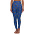 Afro Unicorn Royal Blue & White Zeta Stripe High-Waisted Leggings