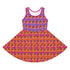Girls' Sundress - Afro Unicorn Summer Dress in Vibrant Orange and Purple