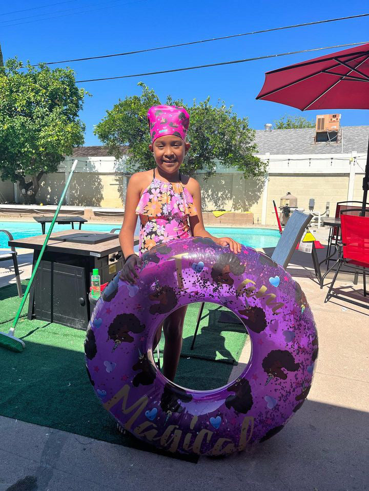 37" Afro Unicorn "Magical" Ring Float in Purple