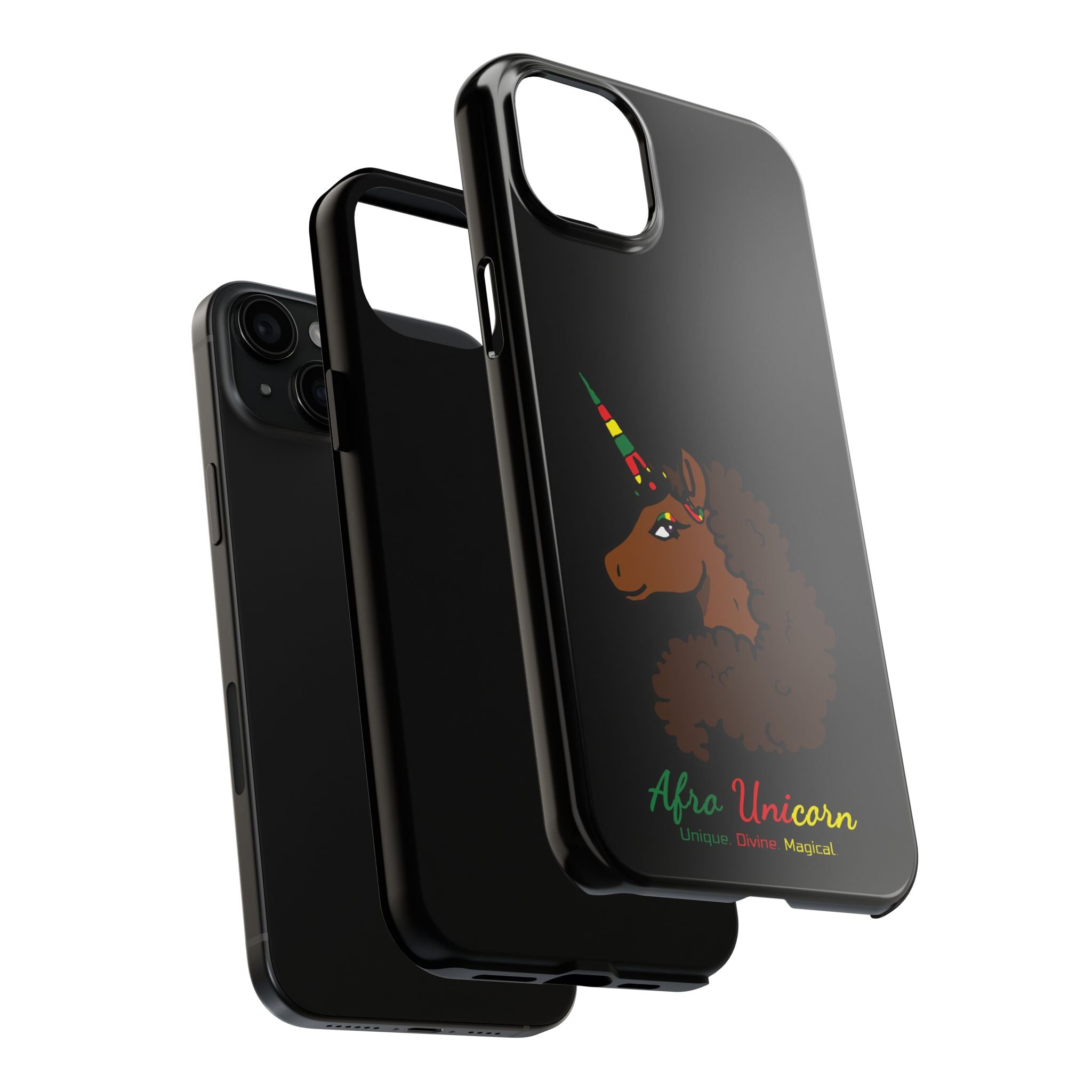 iPhone Case - Afro Unicorn Celebrate Black 365 Design