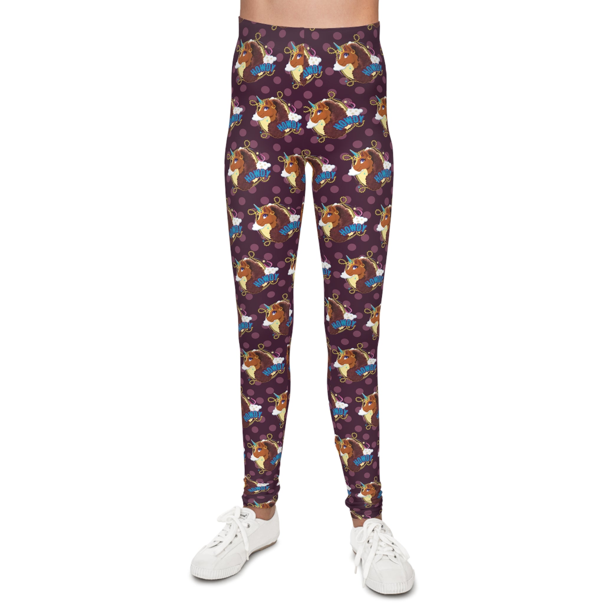 Afro Unicorn Howdy UNIQUE Youth Leggings