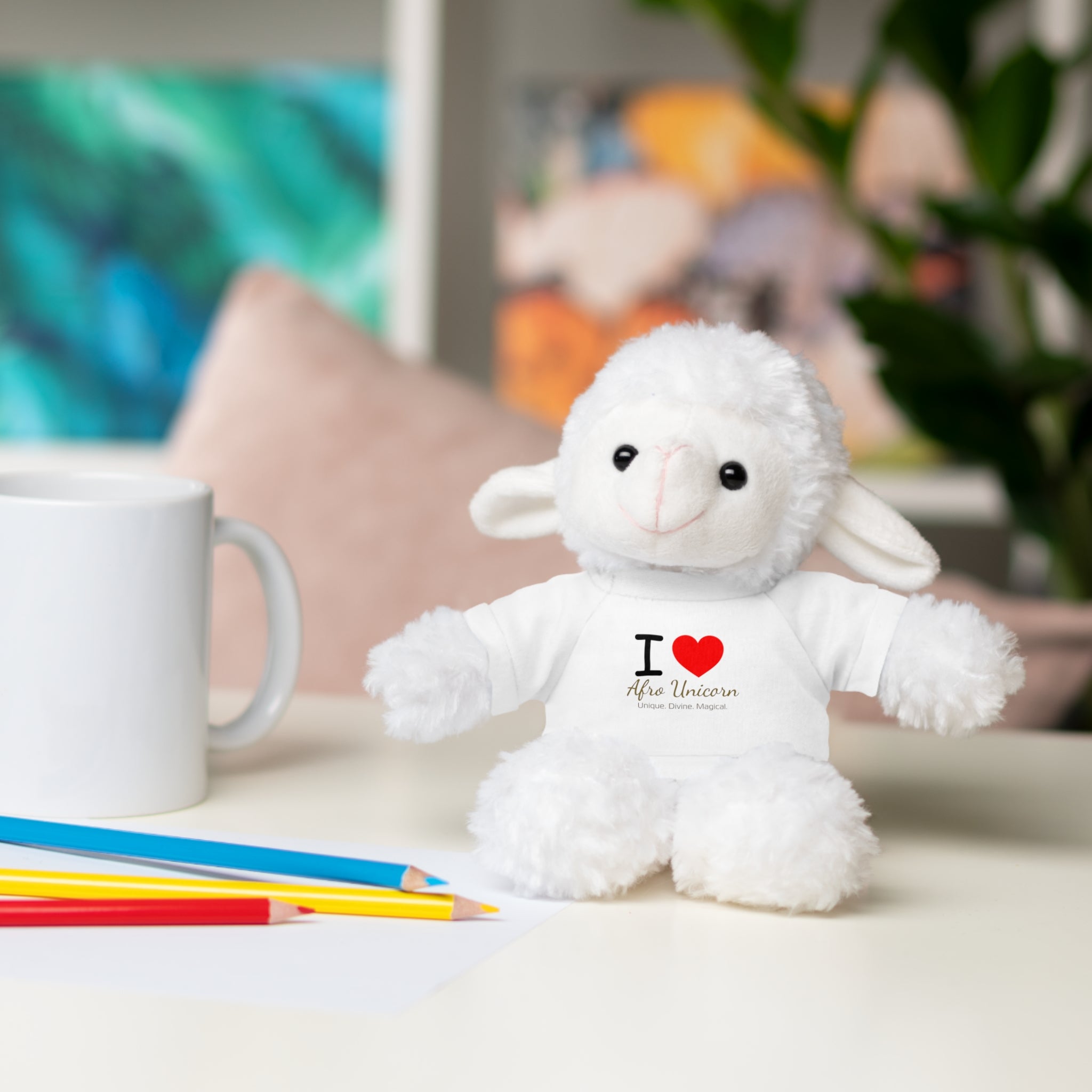 I Love Afro Unicorn Mini Plush