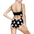 Women's Swimsuit - Afro Unicorn Hot Pink on Black & White