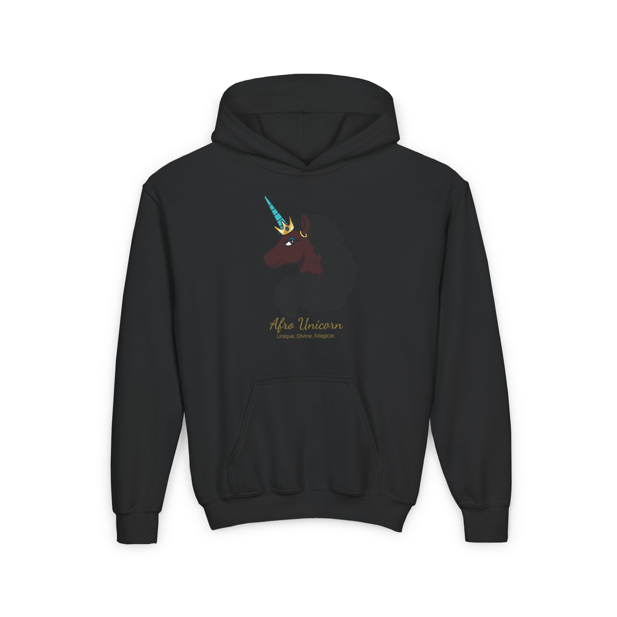 Youth Afro Unicorn Hoodie - Magical