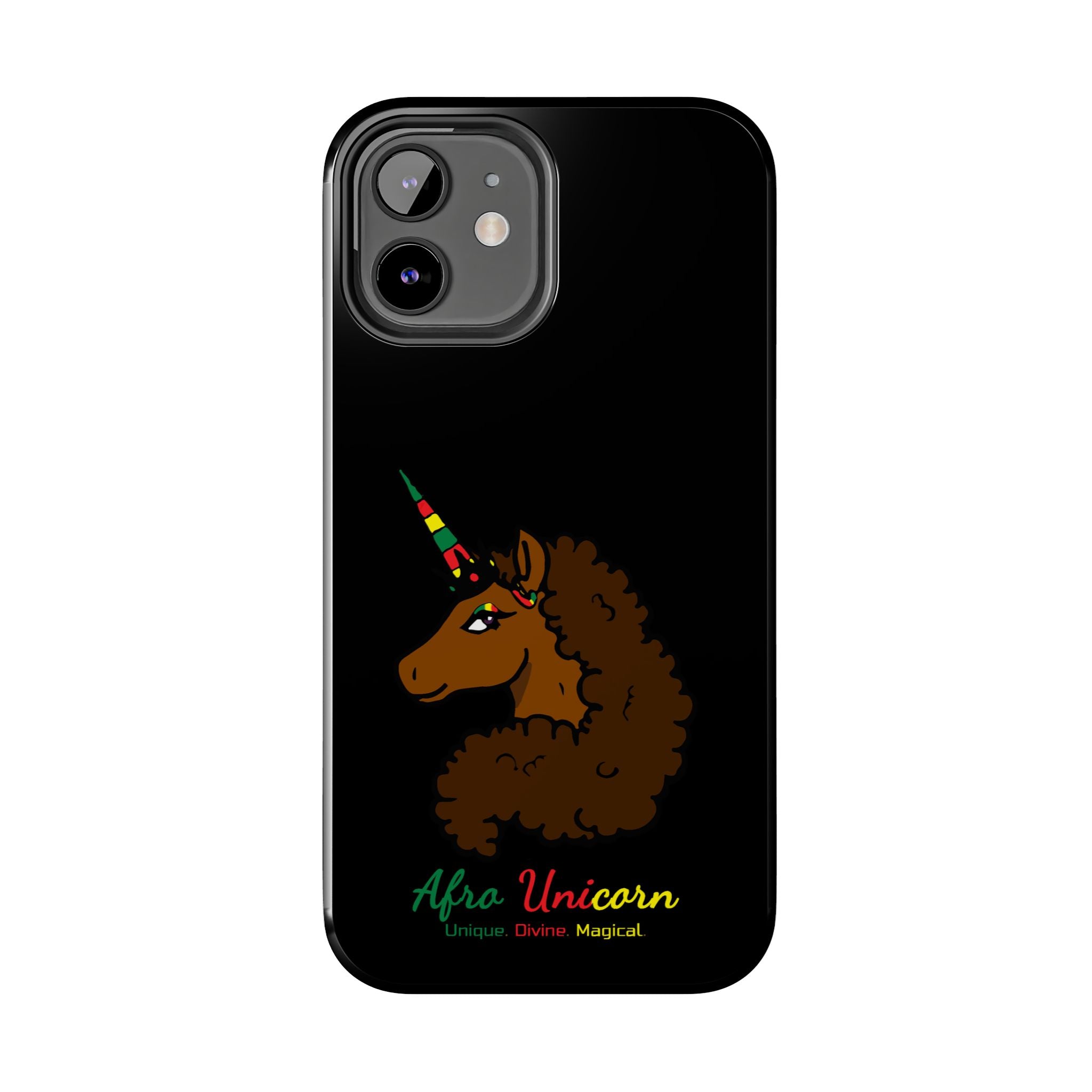 iPhone Case - Afro Unicorn Celebrate Black 365 Design