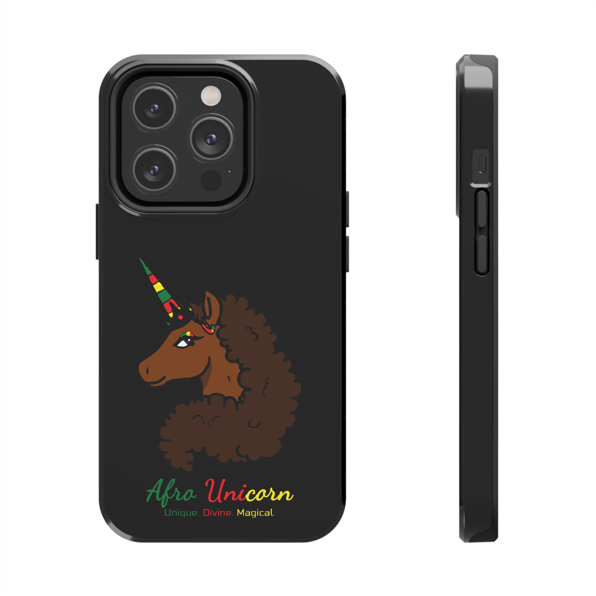 iPhone Case - Afro Unicorn Celebrate Black 365 Design