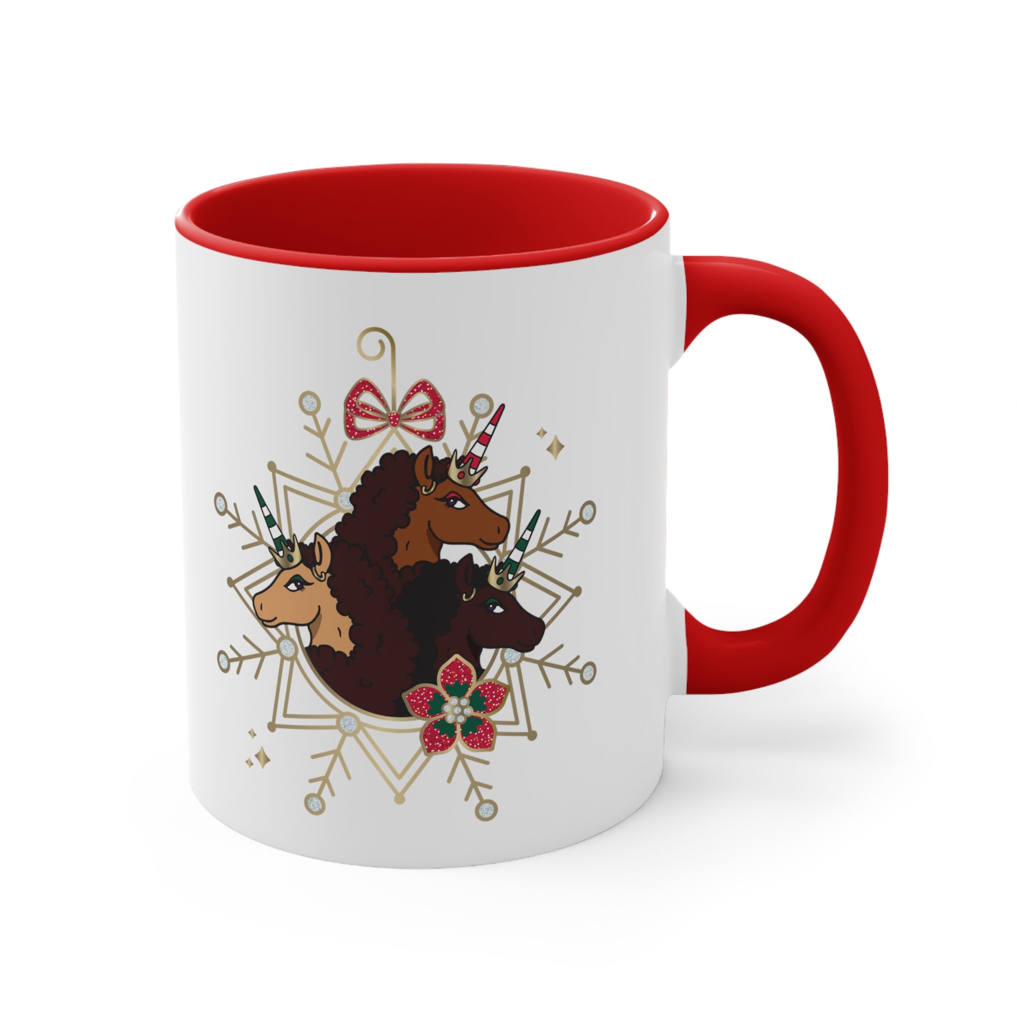 Afro Unicorn Unique Divine & Magical  Holiday Mug