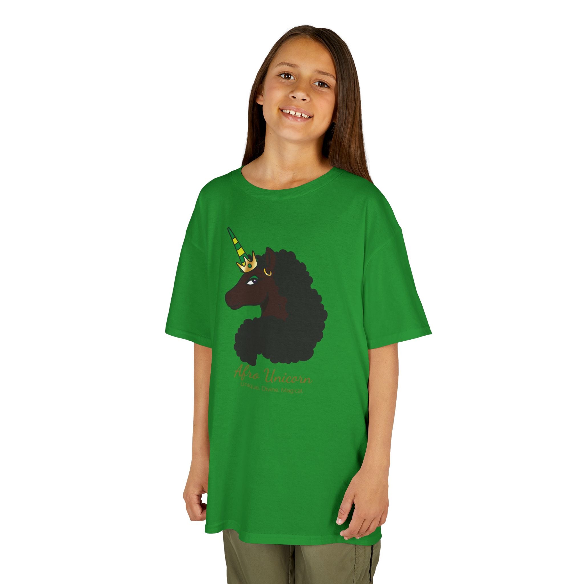 Kids Tee - Feeling Luck Afro Unicorn - Magical