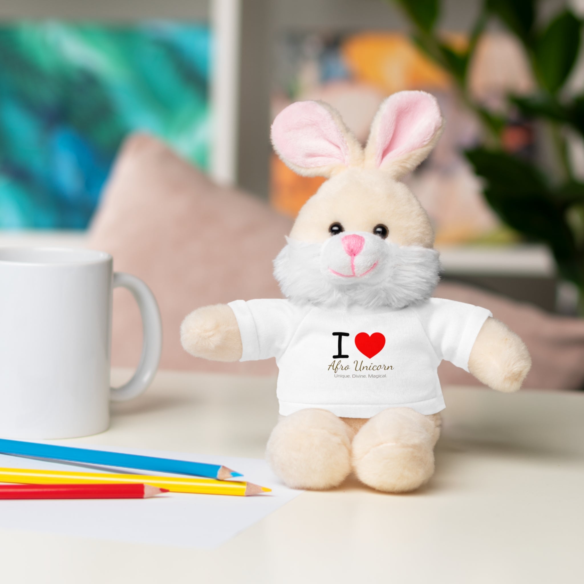I Love Afro Unicorn Mini Plush