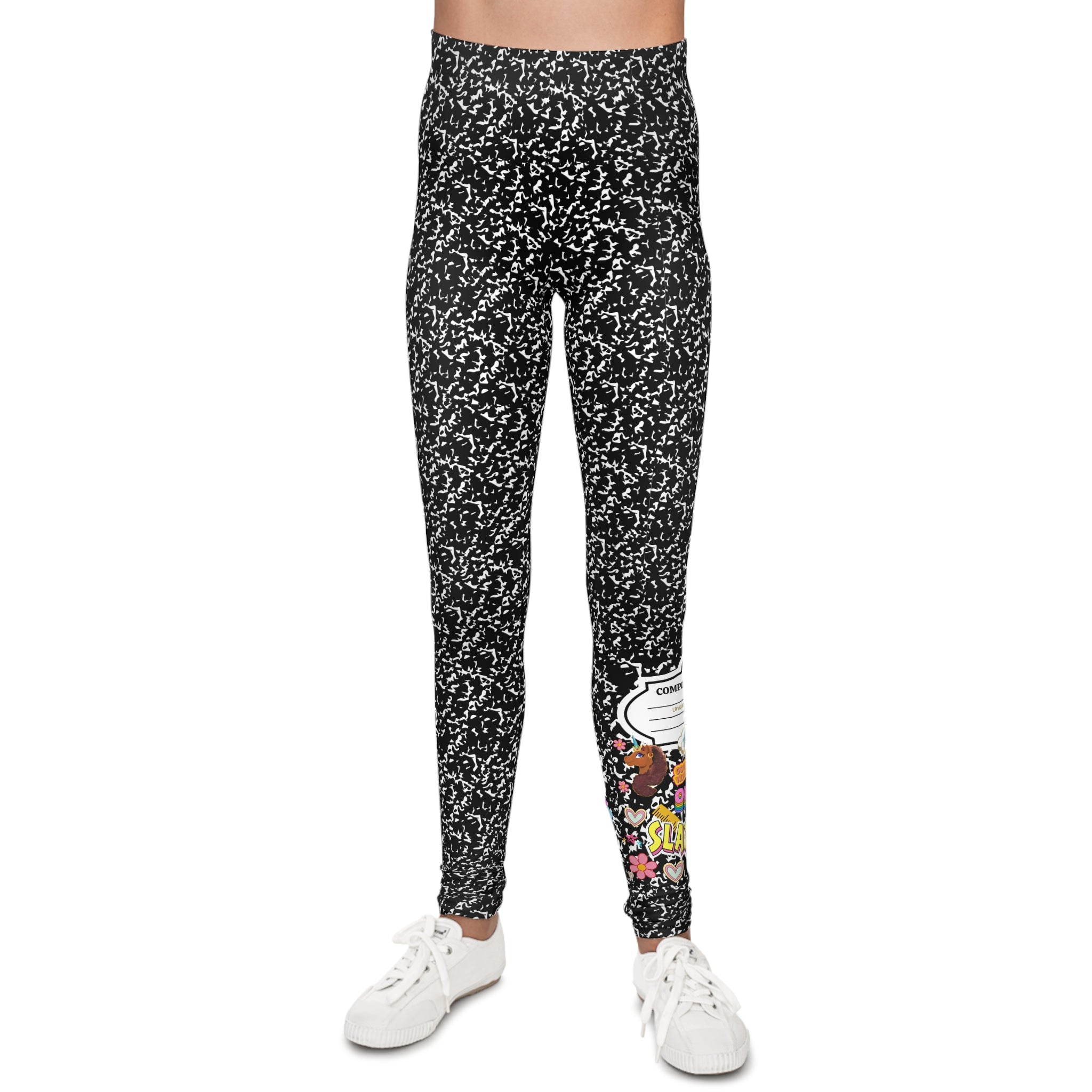 Afro Unicorn  COMPOSITION Youth Leggings