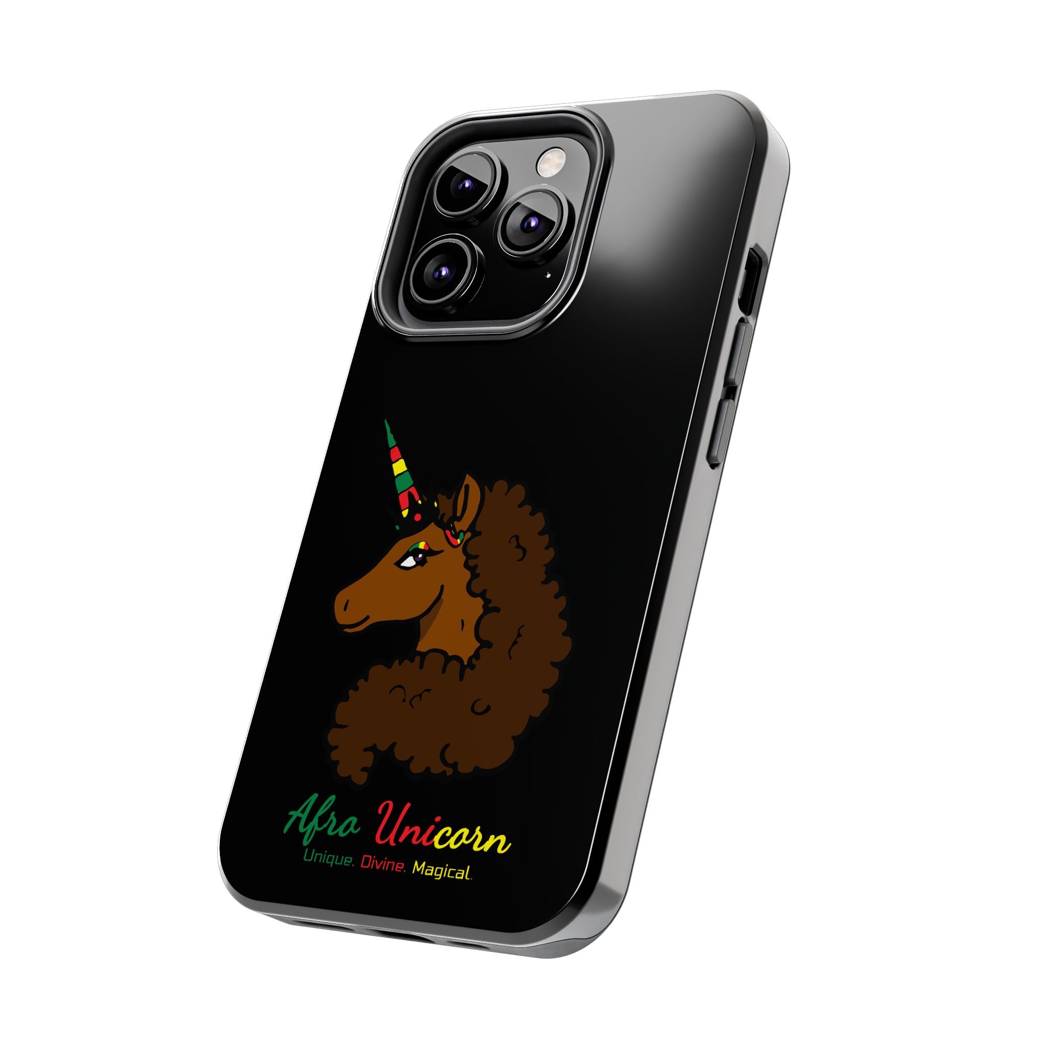 iPhone Case - Afro Unicorn Celebrate Black 365 Design