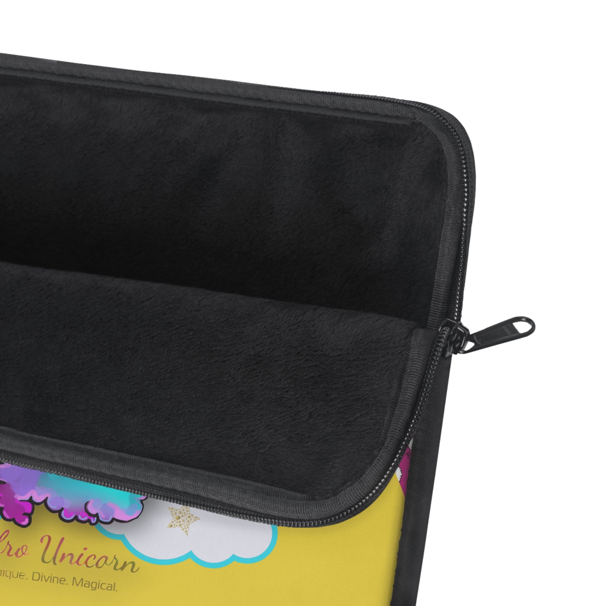 Afro Unicorn Dreamer Laptop Sleeve - Yellow