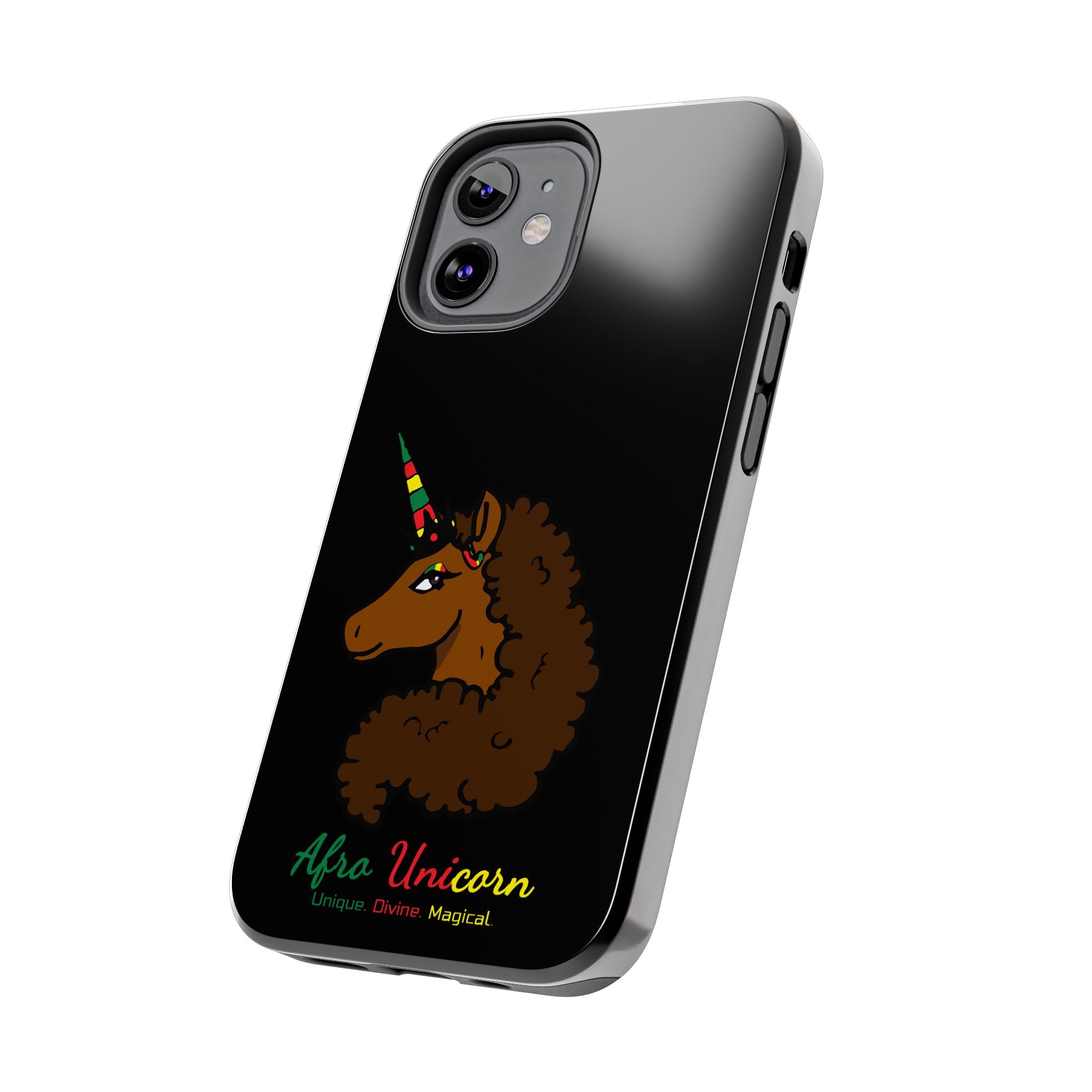 iPhone Case - Afro Unicorn Celebrate Black 365 Design