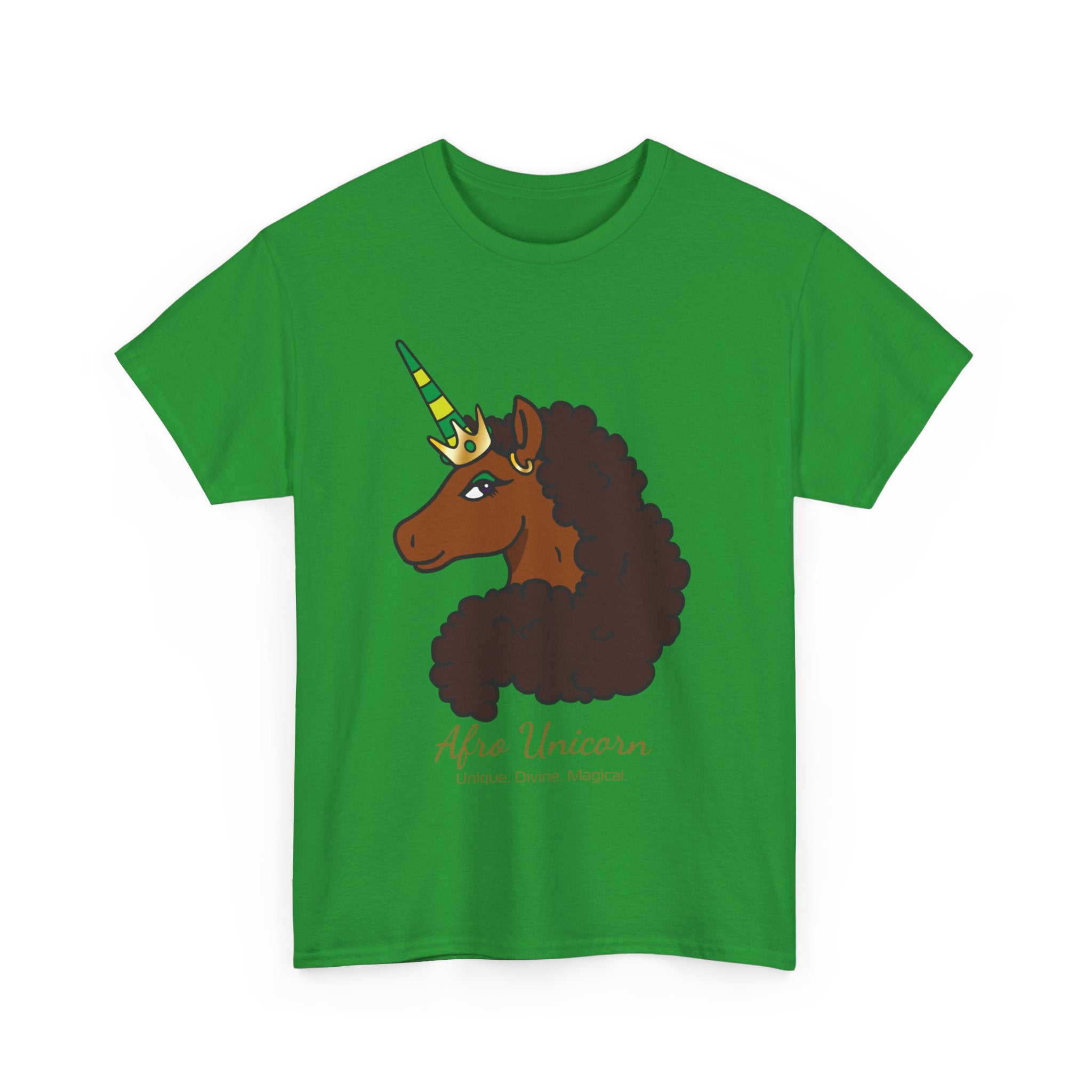 Feeling Lucky Afro Unicorn Adult Tee - Unique