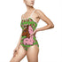 Afro Unicorn Pink & Green One-piece Swimsuit — D9 AKA Love