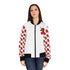 Afro Unicorn Crimson & Cream Women's Bomber Jacket — Lightweight