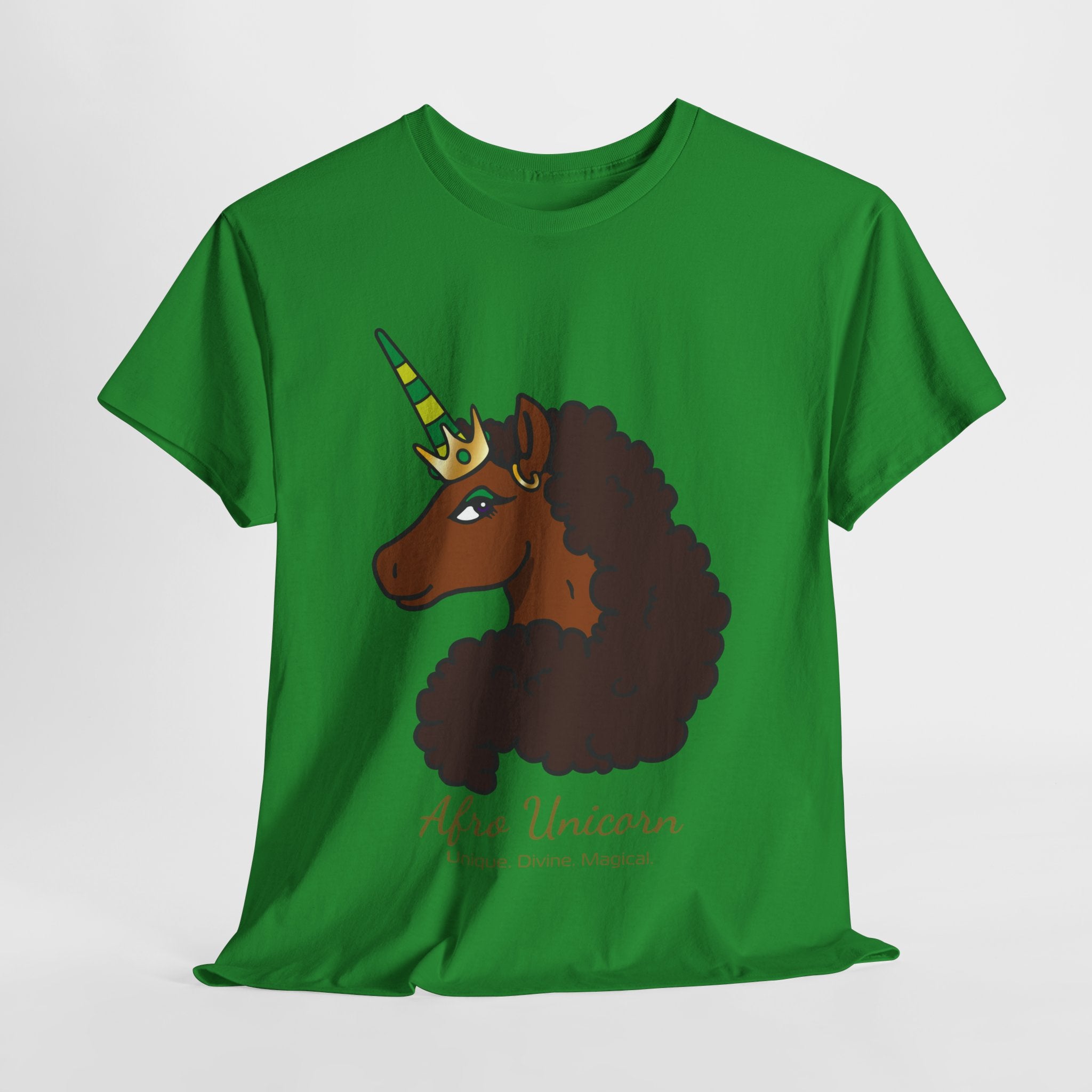 Feeling Lucky Afro Unicorn Adult Tee - Unique