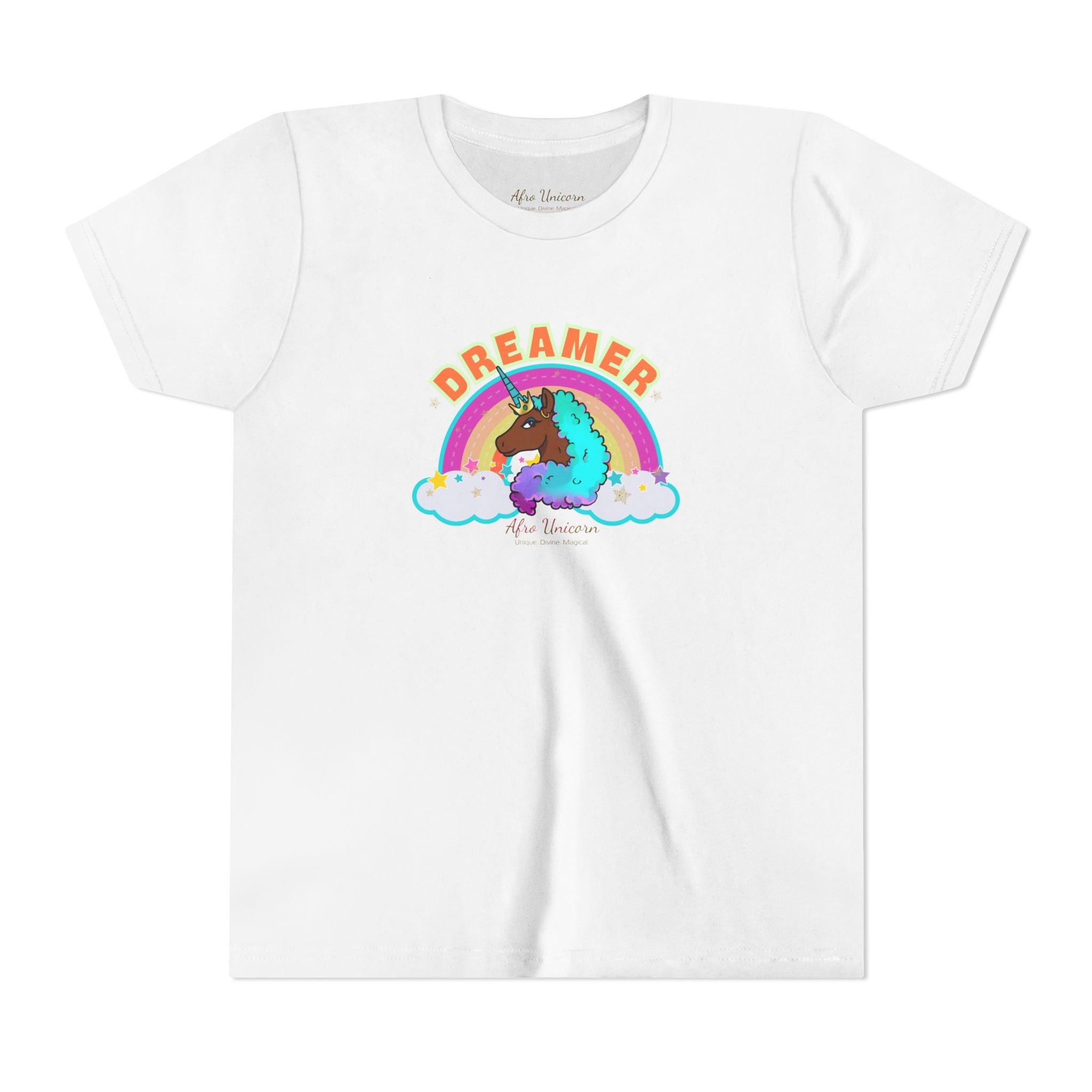 Youth Tee - Afro Unicorn Dreamer