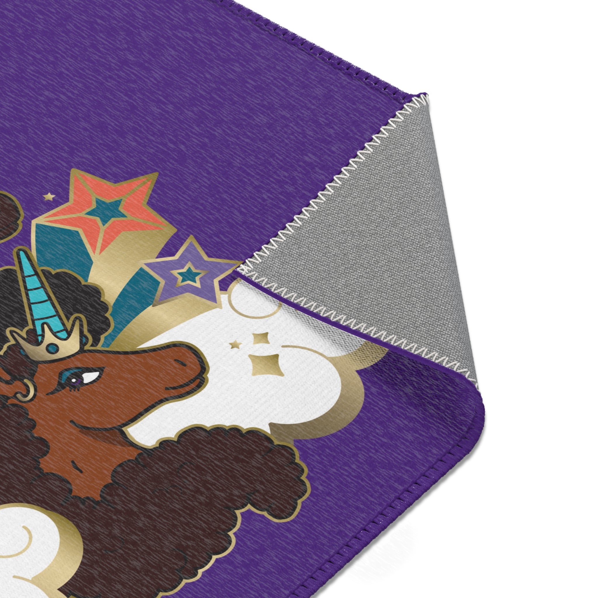 Afro Unicorn Area Rug - Made of Magic