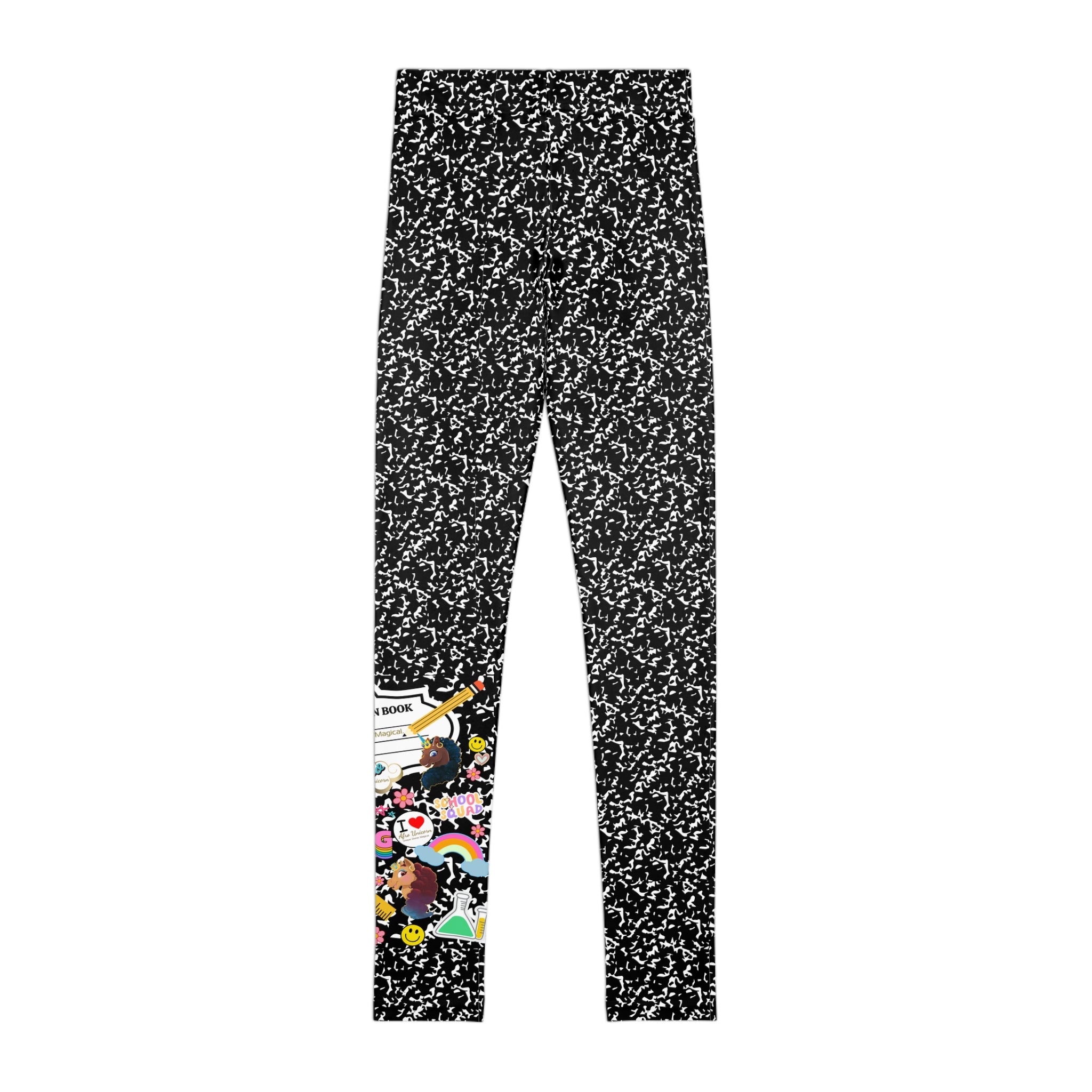 Afro Unicorn  COMPOSITION Youth Leggings
