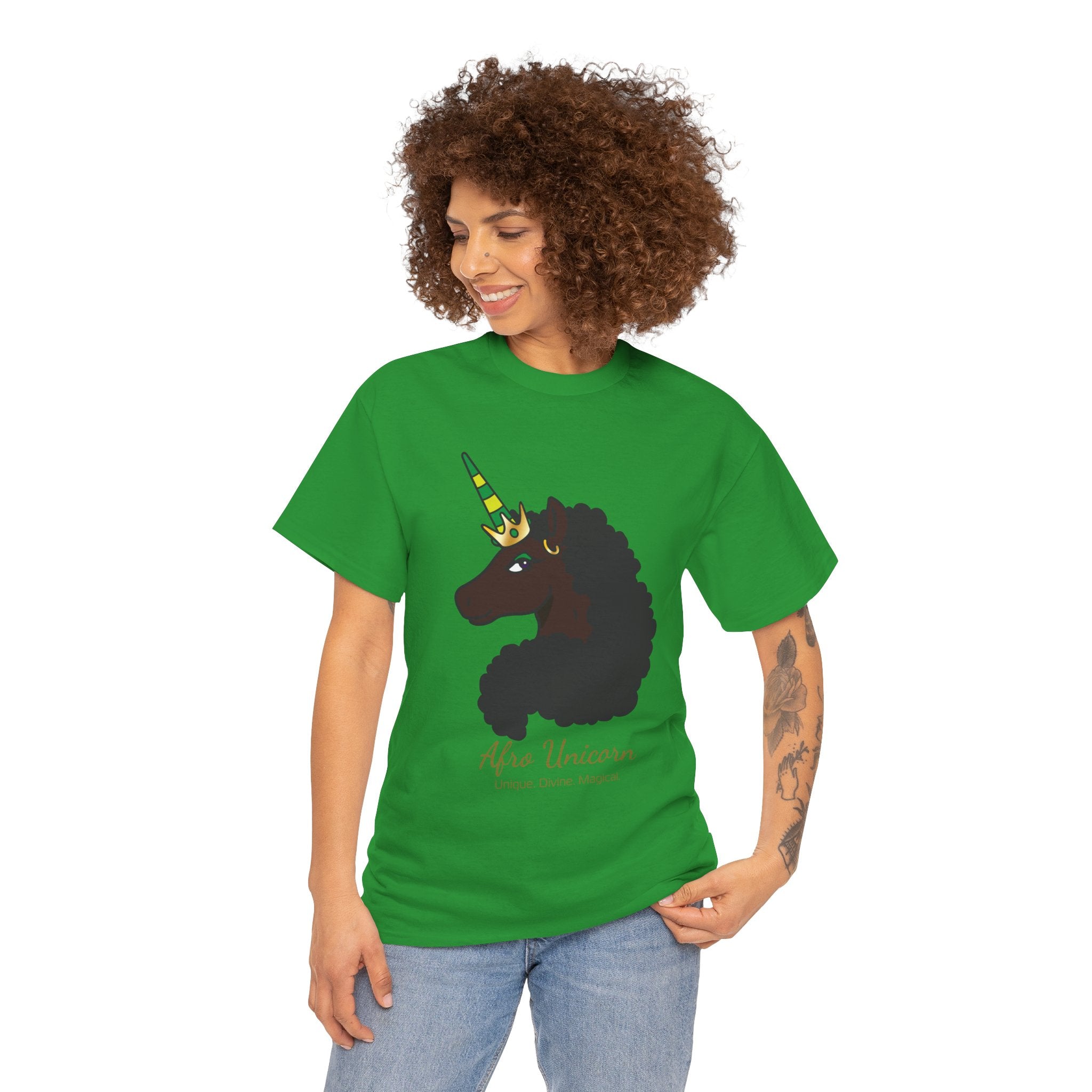 Feeling Lucky Afro Unicorn Tee - Magical