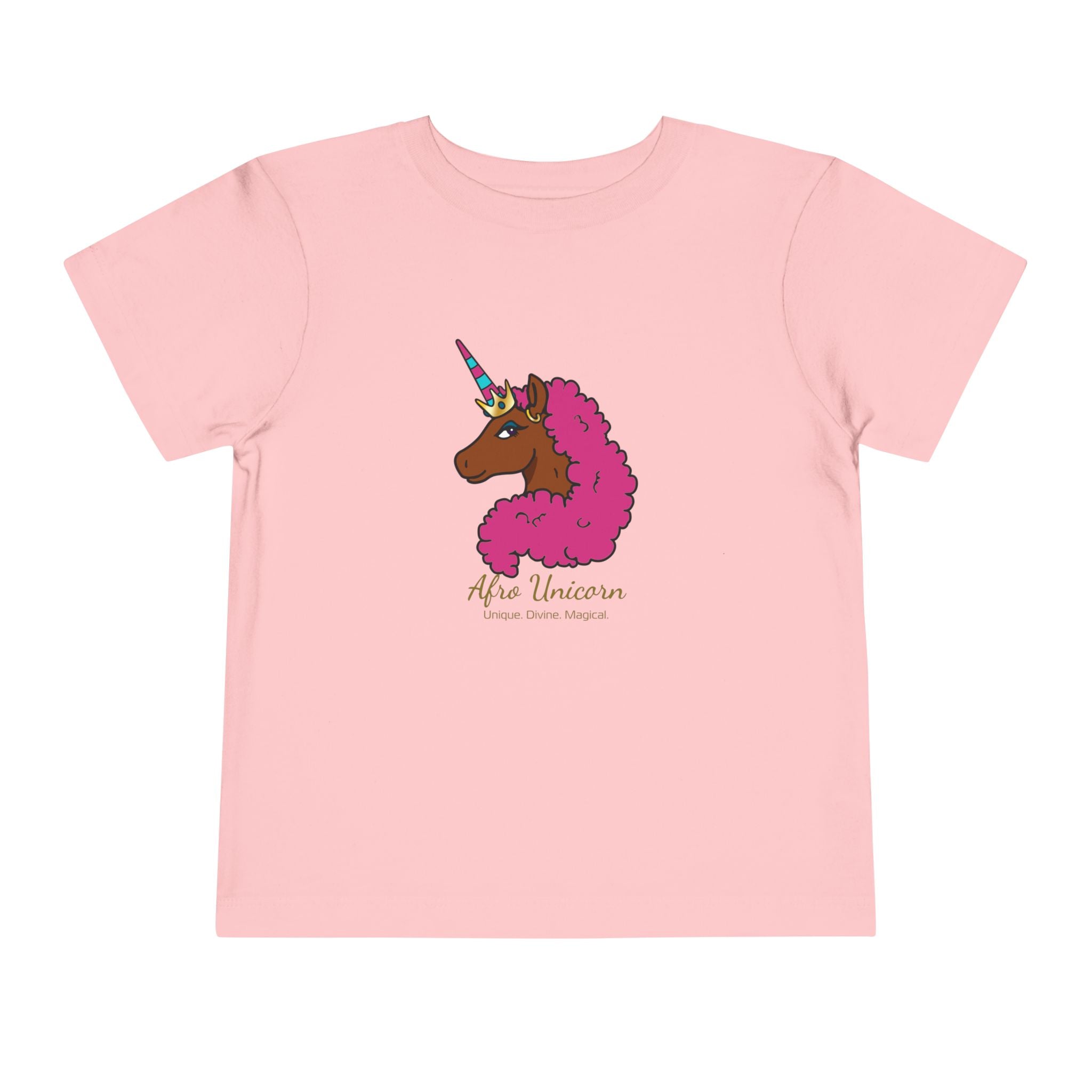 Toddler - Afro Unicorn Pink & Blue Spring Tee