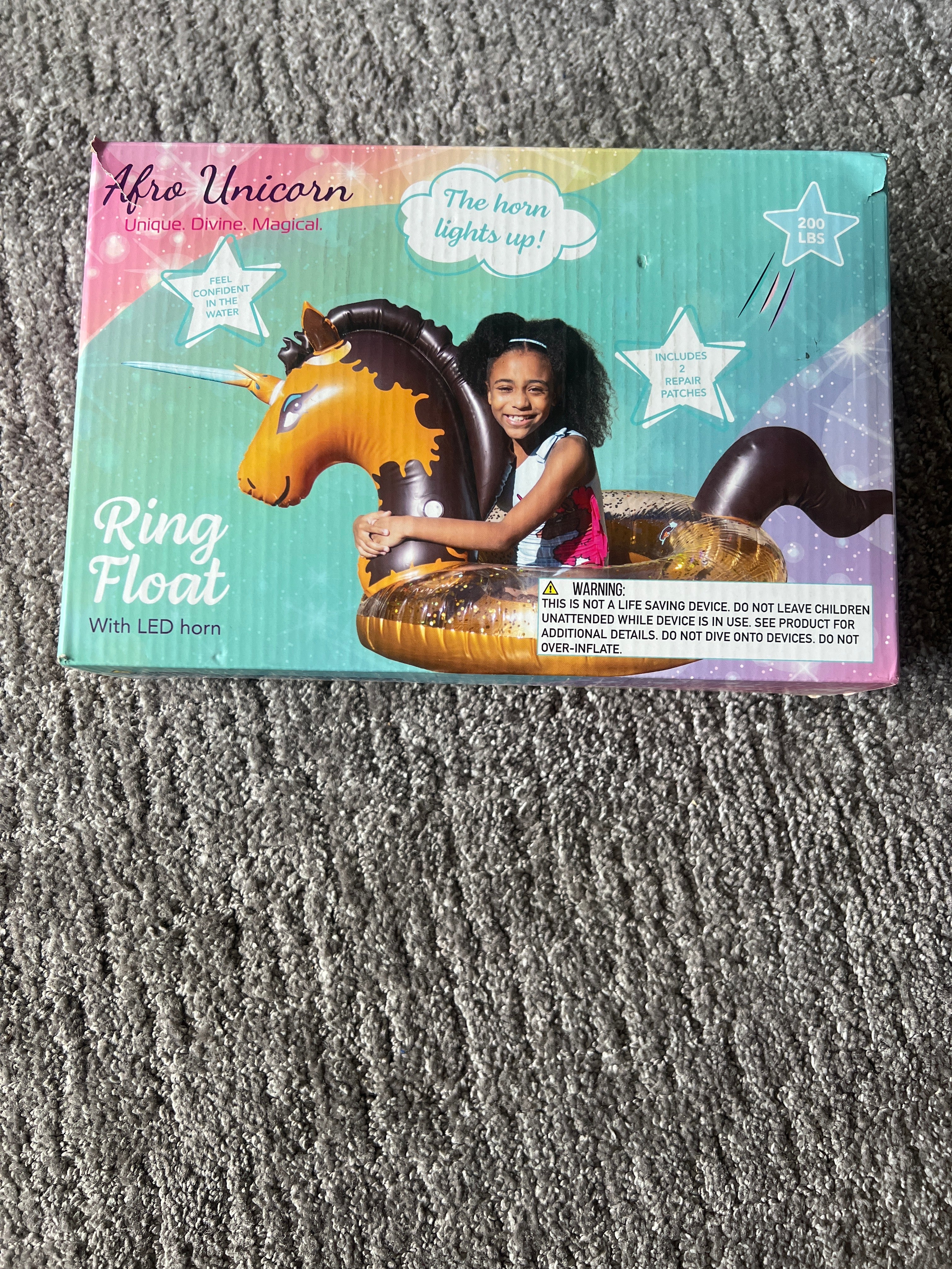 Afro Unicorn Design Ring Float