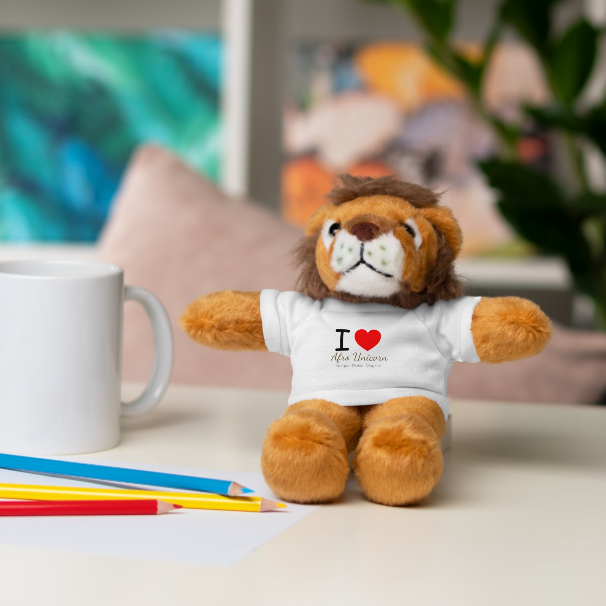 I Love Afro Unicorn Mini Plush