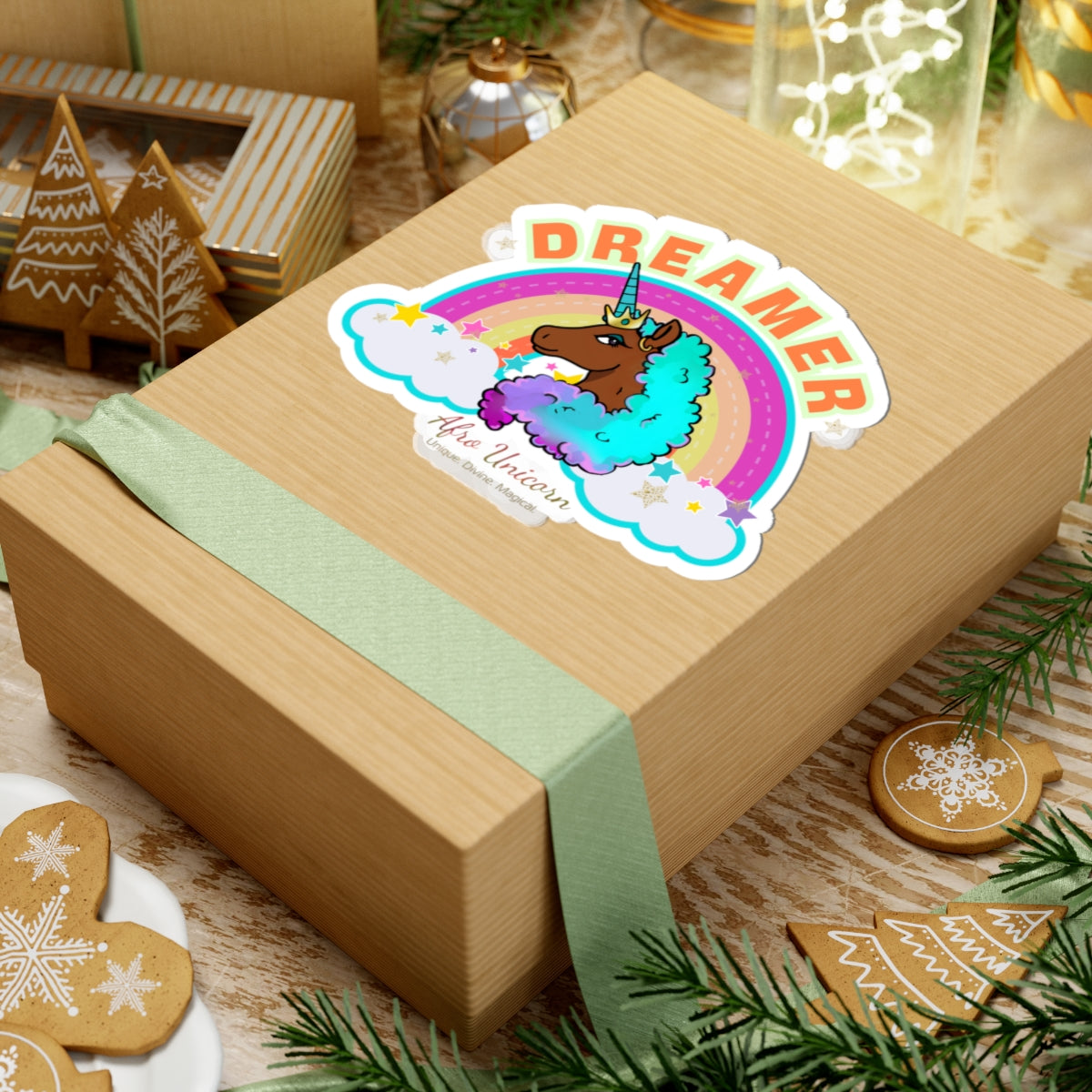 Afro Unicorn DREAMER Stickers