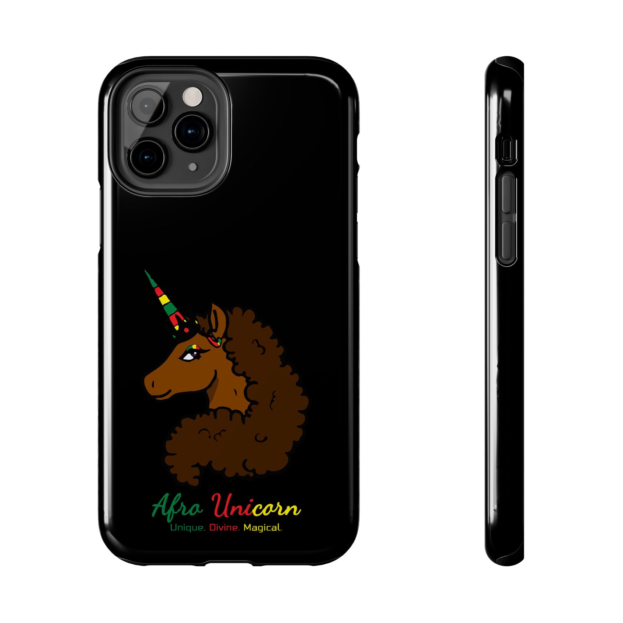 iPhone Case - Afro Unicorn Celebrate Black 365 Design