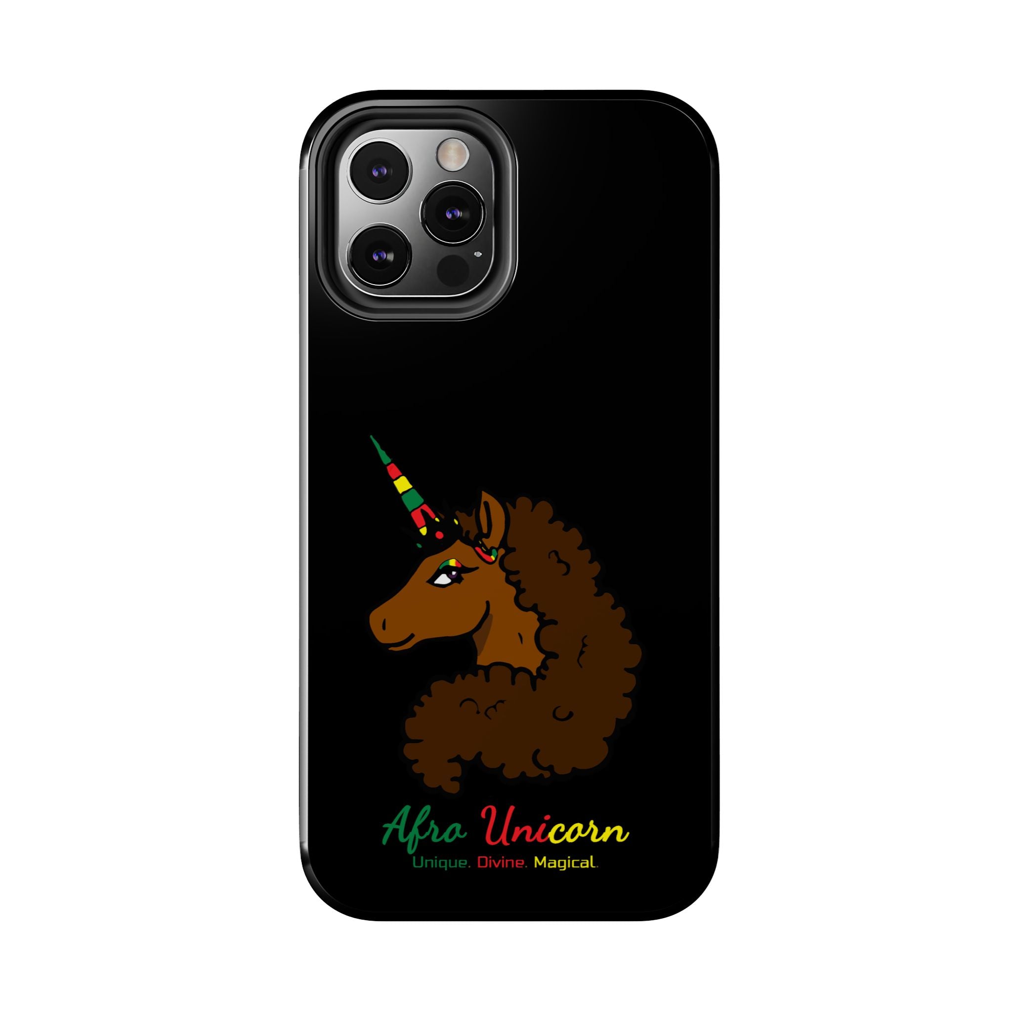 iPhone Case - Afro Unicorn Celebrate Black 365 Design