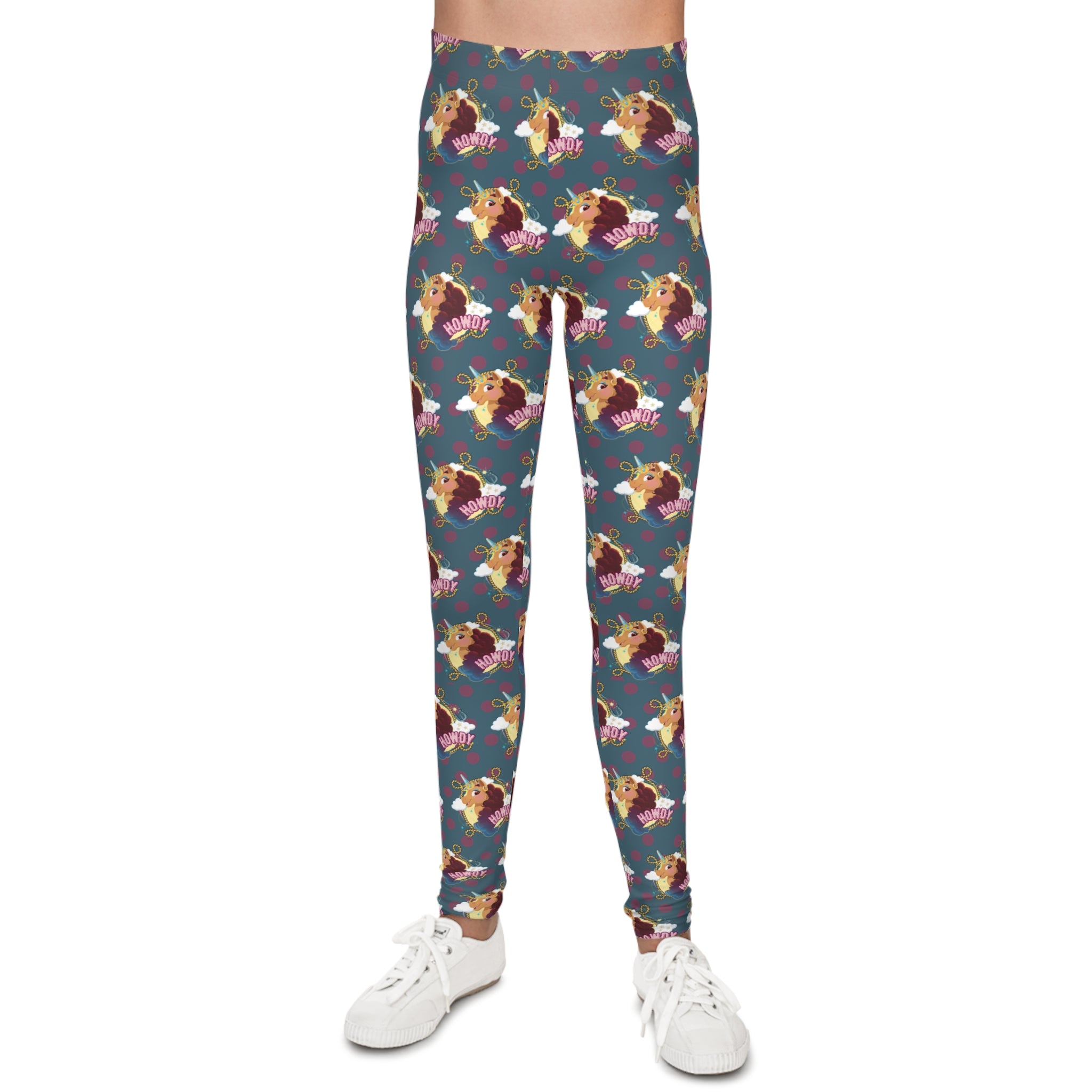 Afro Unicorn Howdy DIVINE Youth Leggings