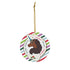 Unique Divine Magical Unicorn Christmas Ceramic Ornament