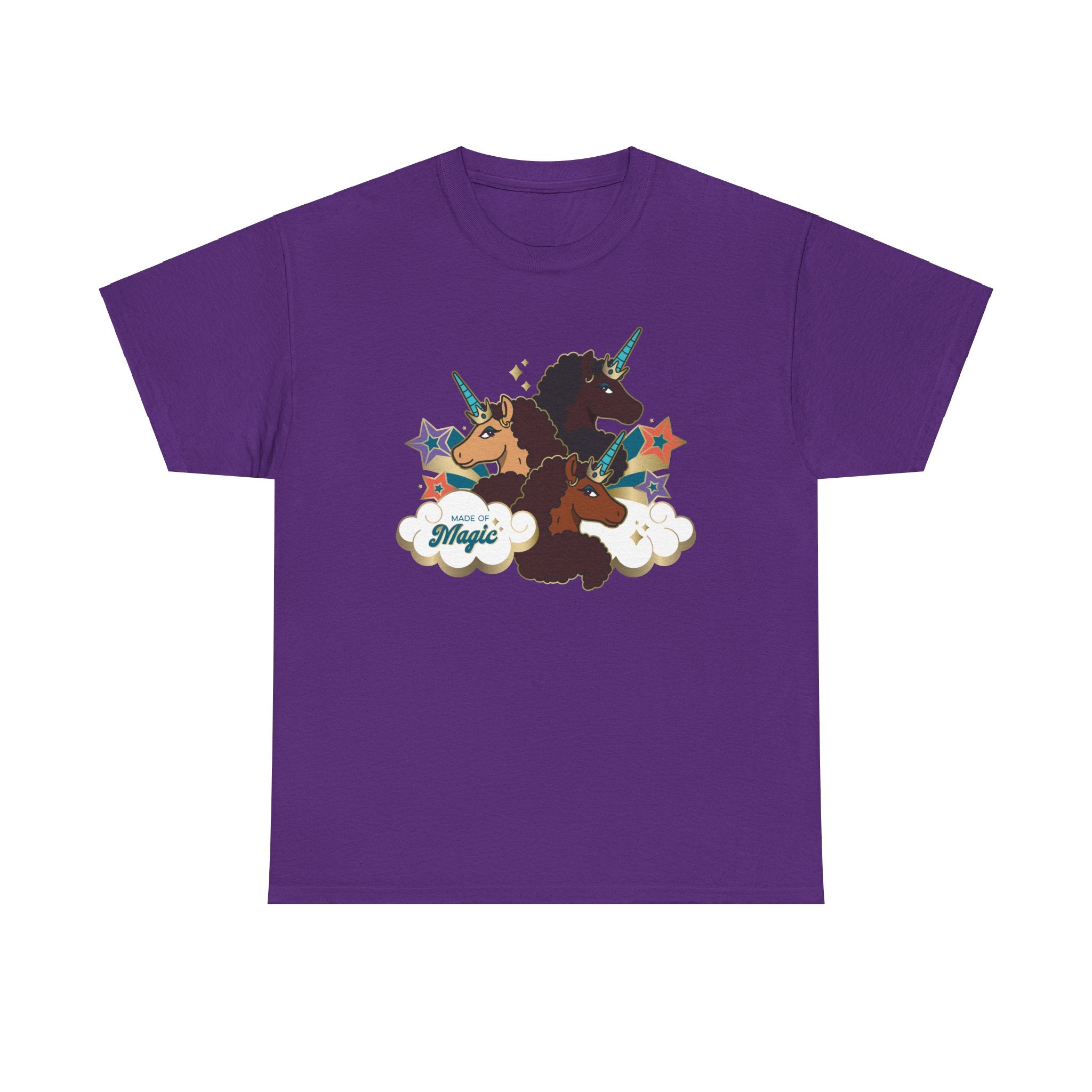 Unisex Tee: Afro Unicorn Made of Magic T-Shirt - Unique, Divine, and Magical