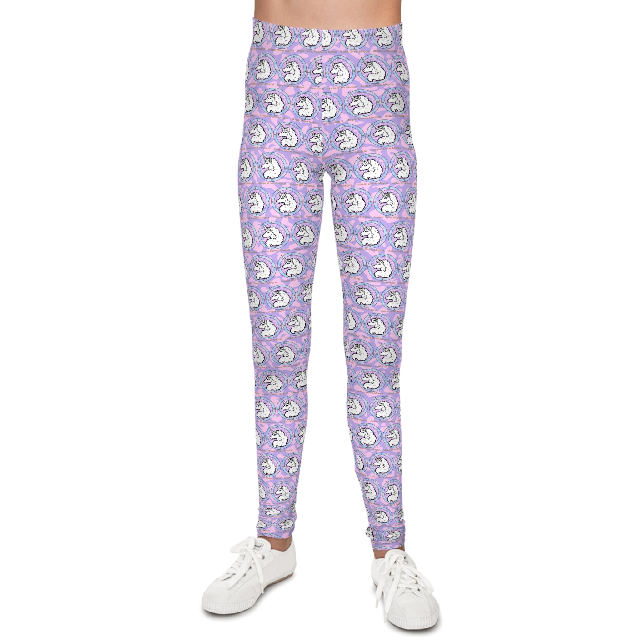 Pastel Afro Unicorn Cheetah Youth Leggings