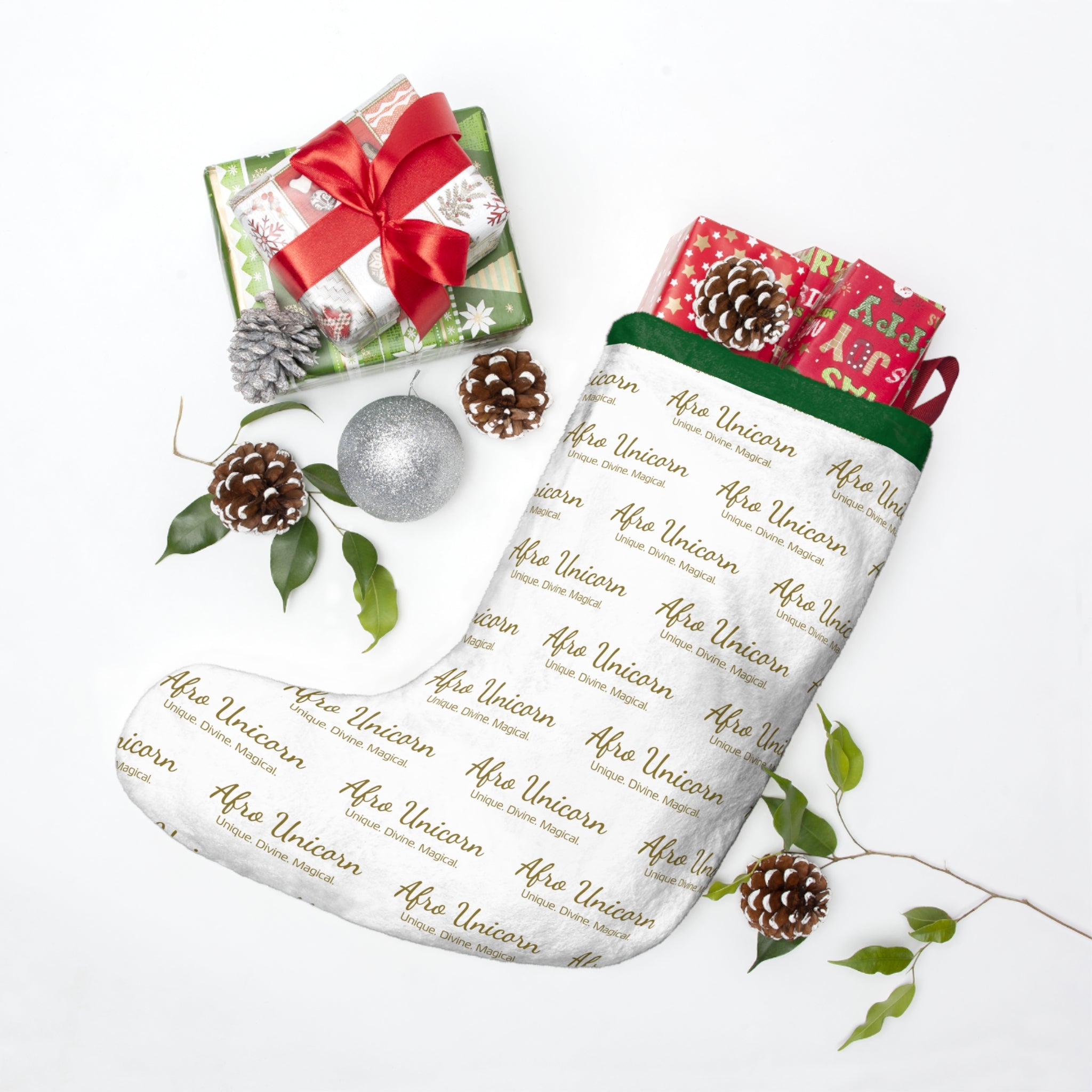 Afro Unicorn Signature Christmas Stockings