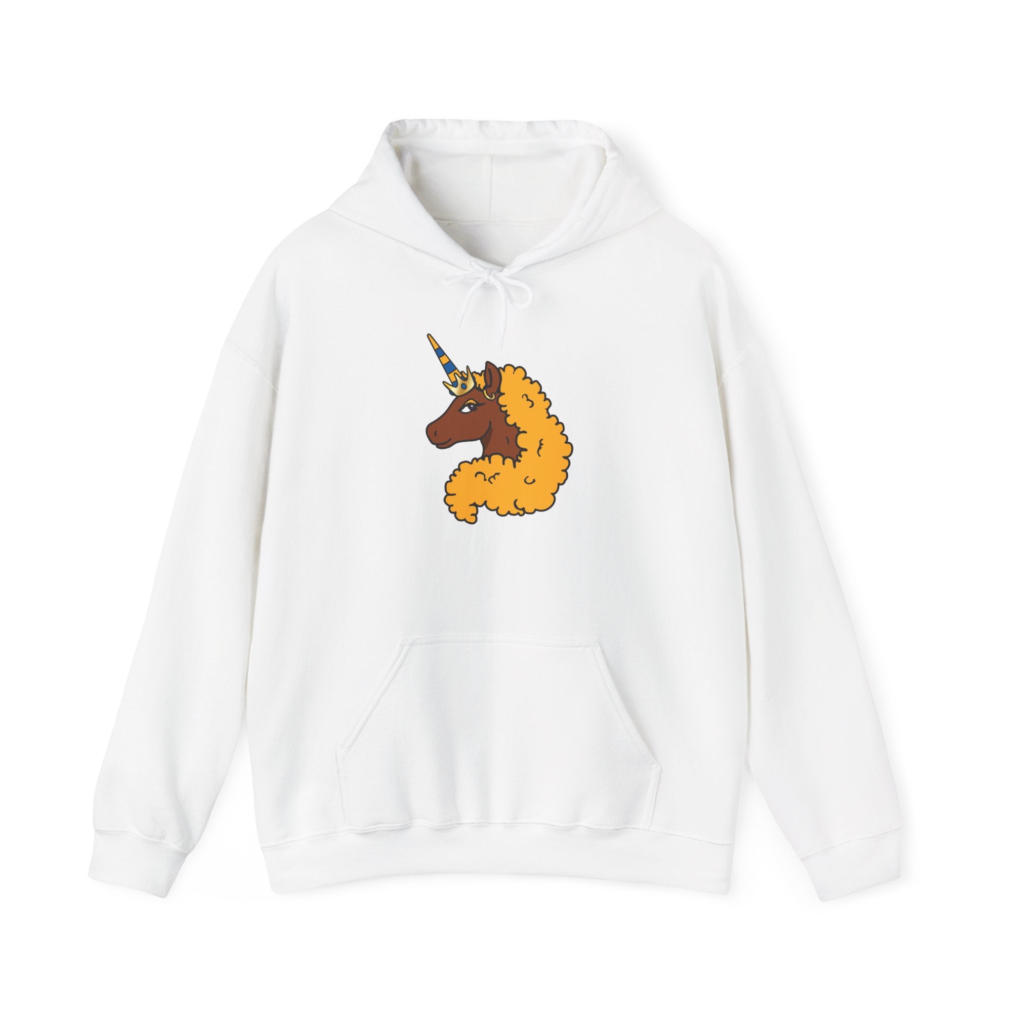 Afro Unicorn Blue & Gold Hoodie