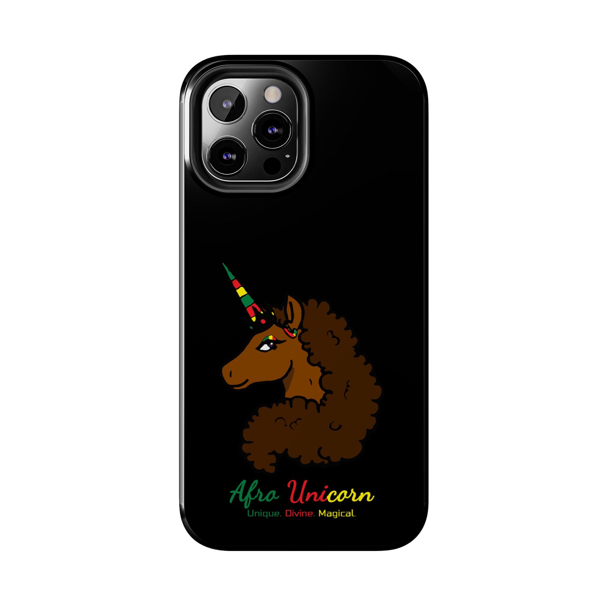 iPhone Case - Afro Unicorn Celebrate Black 365 Design