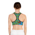 Afro Unicorn Green & Blue Sports Bra