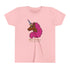 Youth - Afro Unicorn Pink & Blue Spring Tee