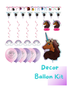 Afro Unicorn Décor Balloon Kit – 4-Piece Unicorn Birthday Decoration Bundle (Latex & Foil Balloons)
