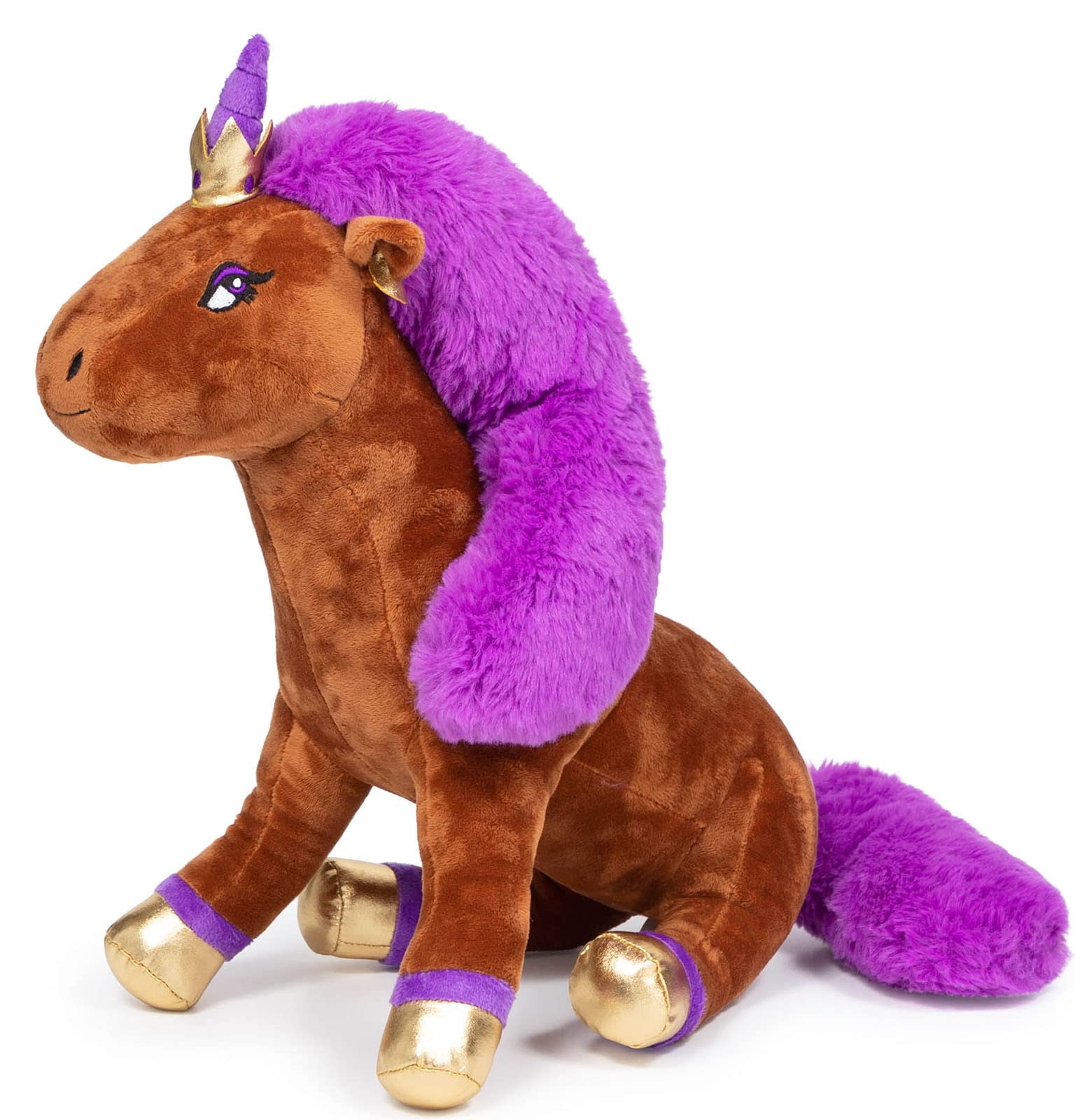 Afro Unicorn Purple Plush