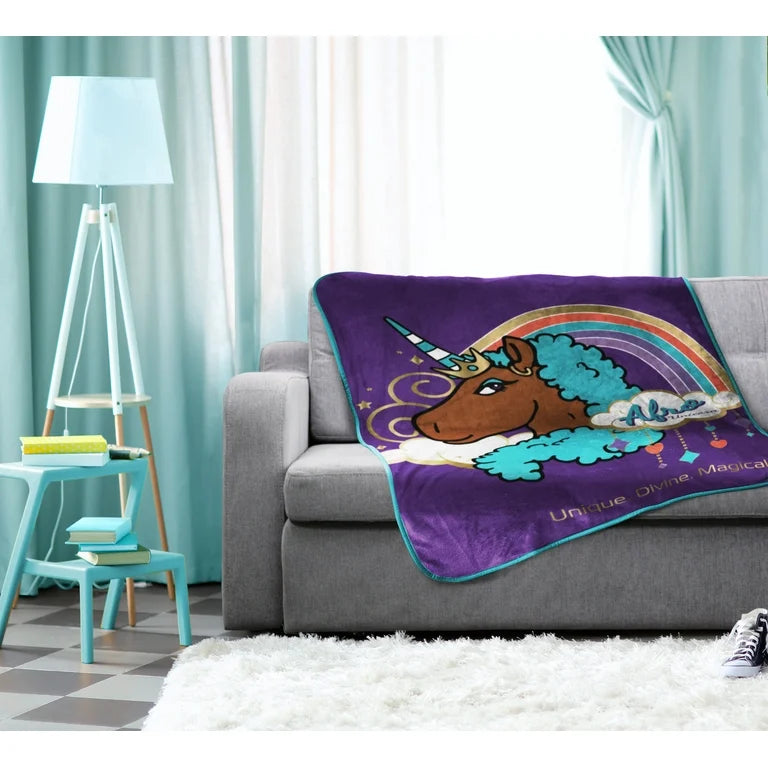 Afro Unicorn Kids Blanket