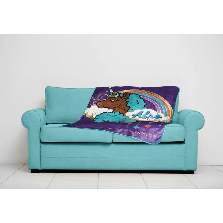 Afro Unicorn Kids Blanket