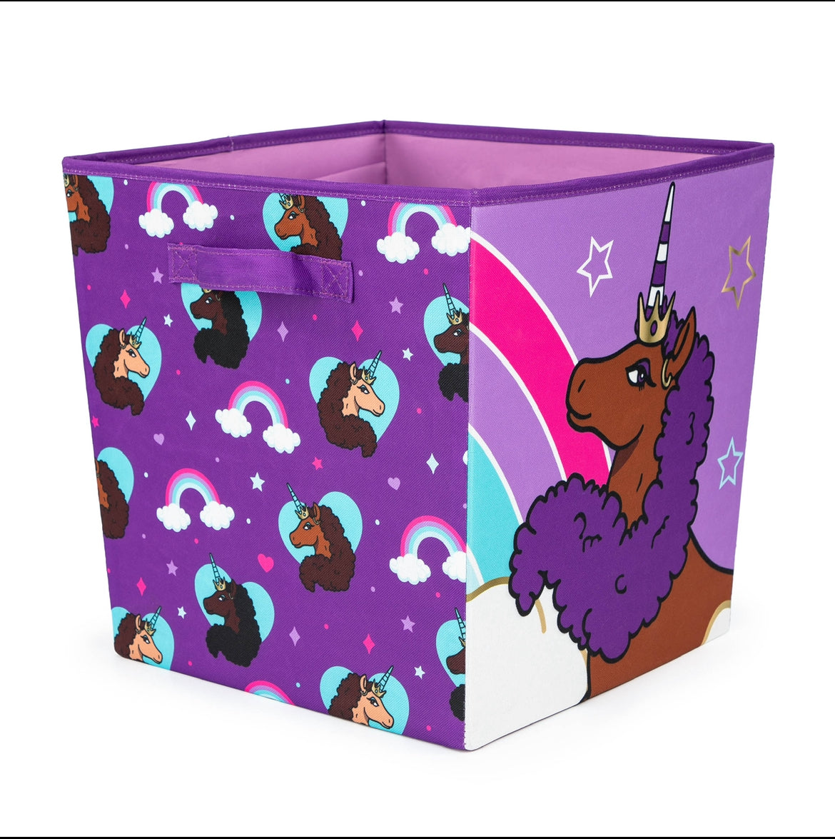 Afro Unicorn Storage Bin