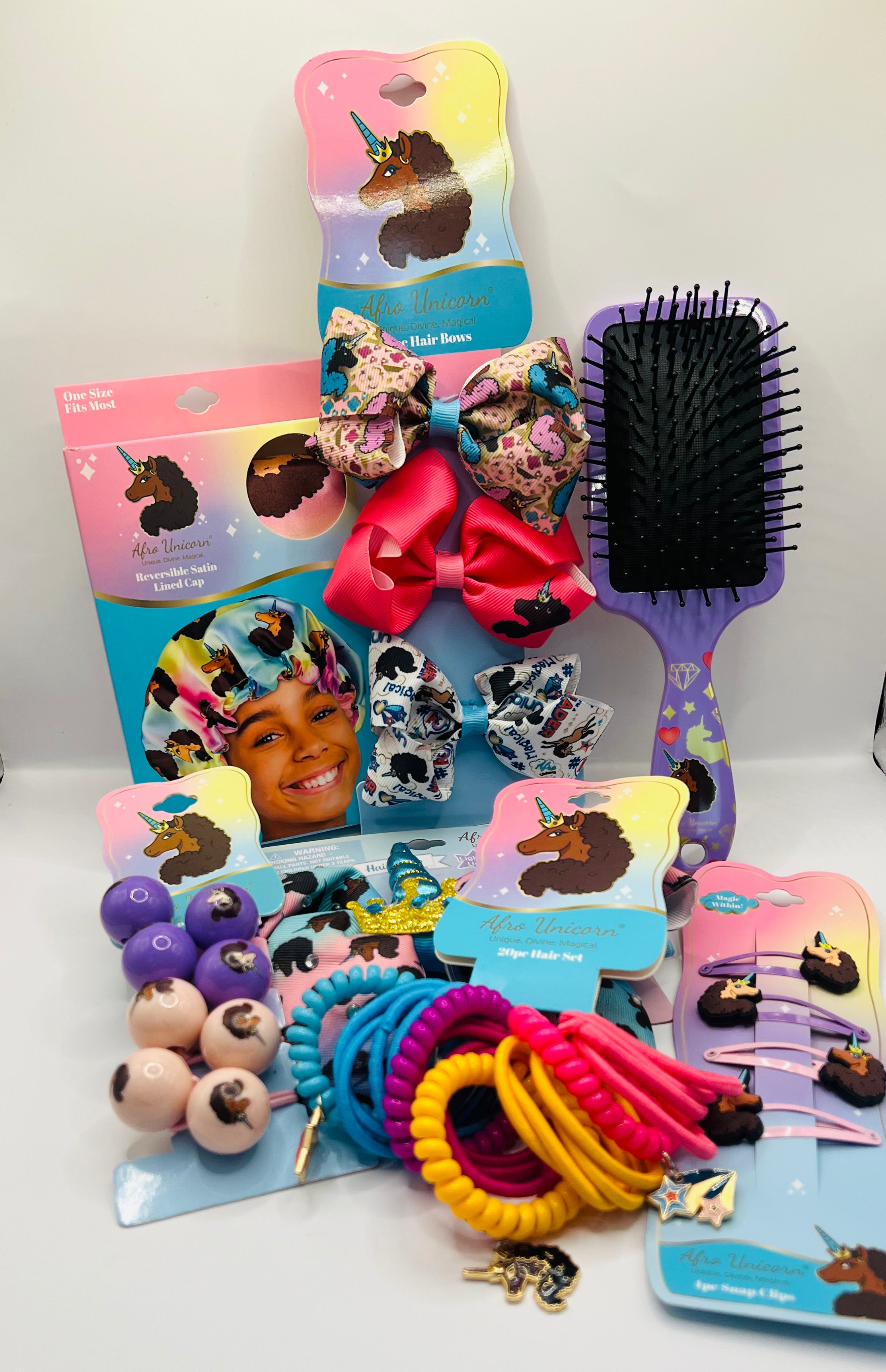 Afro Unicorn Total Hair Accessories Bundle