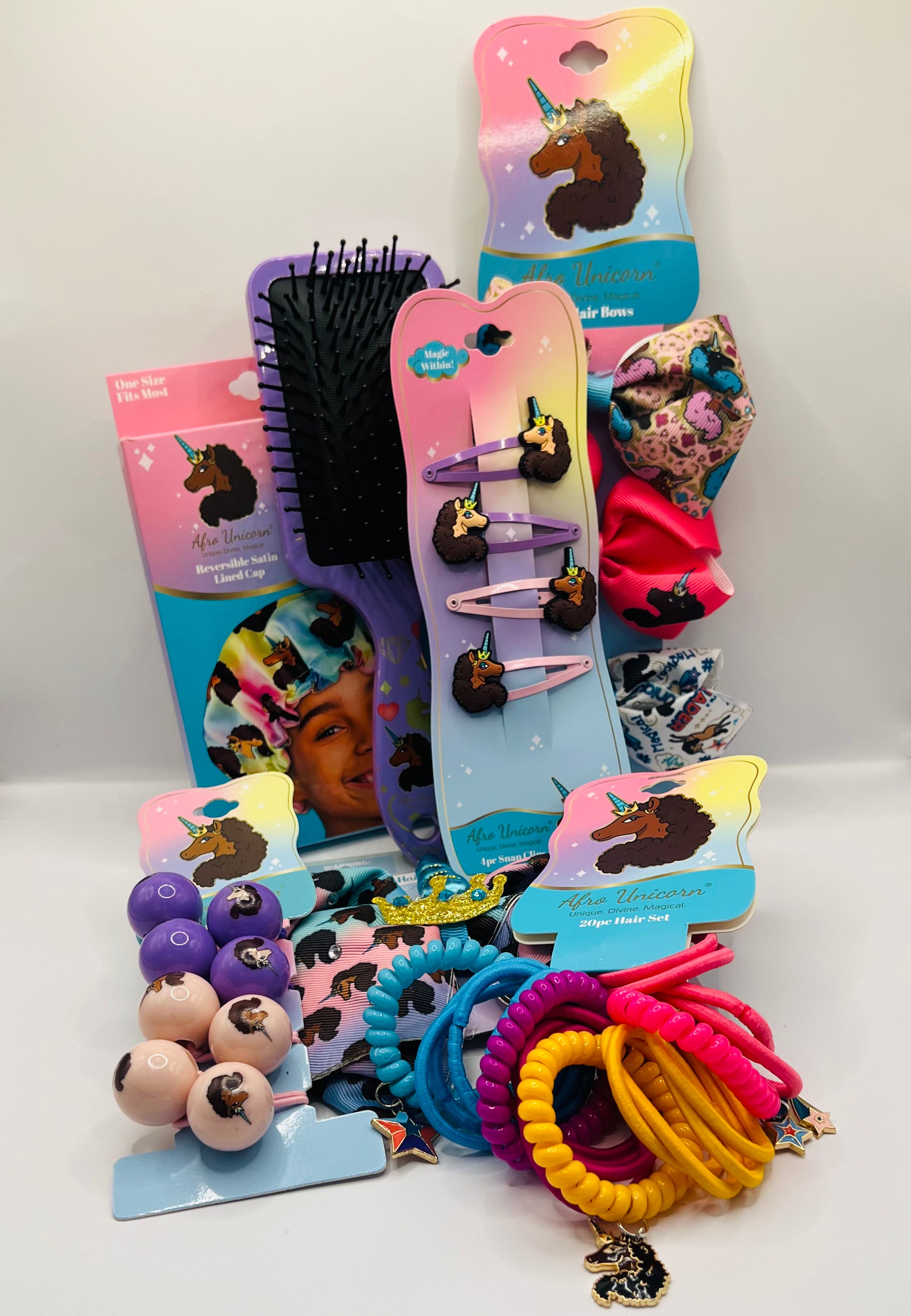 Afro Unicorn Total Hair Accessories Bundle