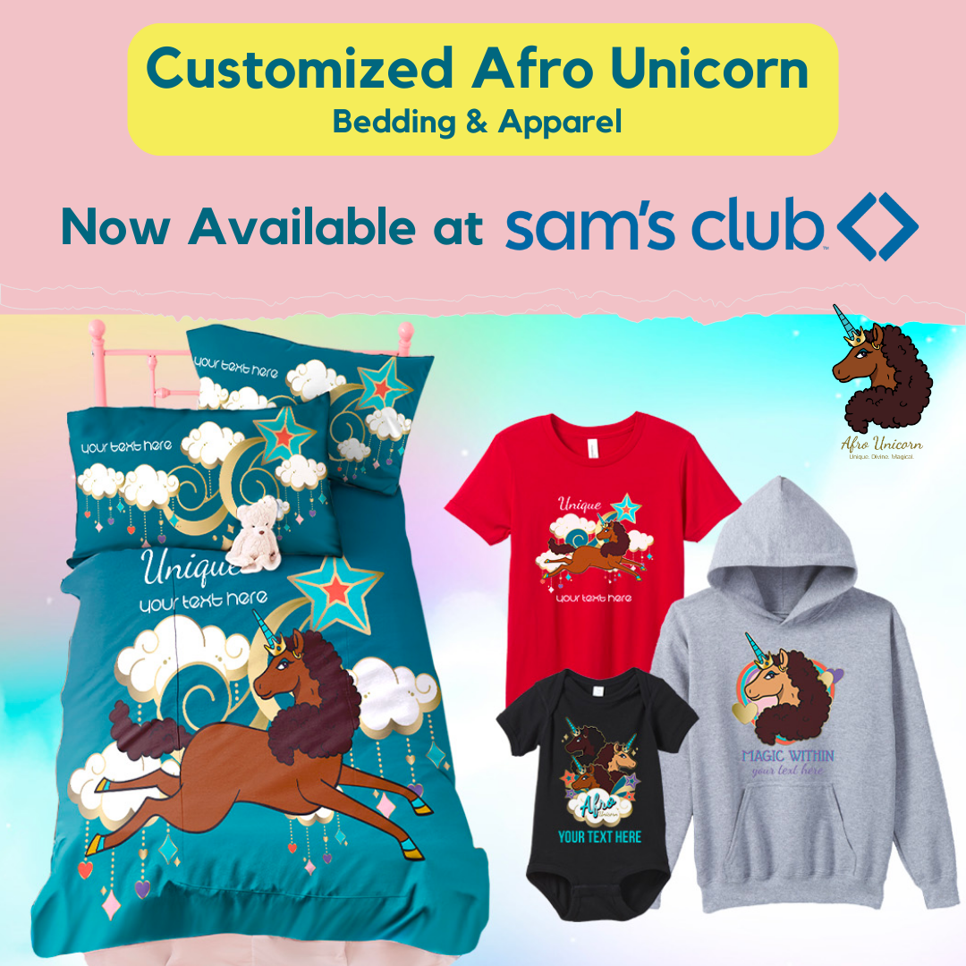 Customized Afro Unicorn at Sam's Club